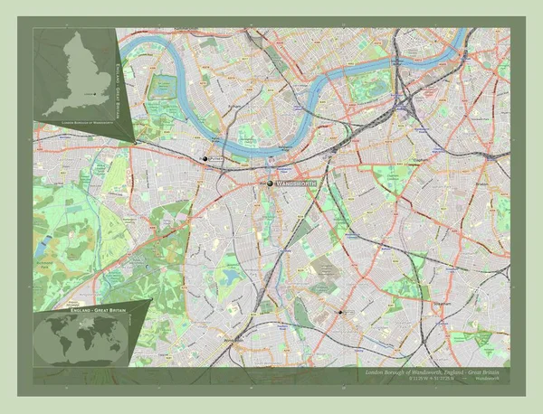 London Borough Wandsworth London Borough England Gran Bretagna Mappa Stradale — Foto Stock