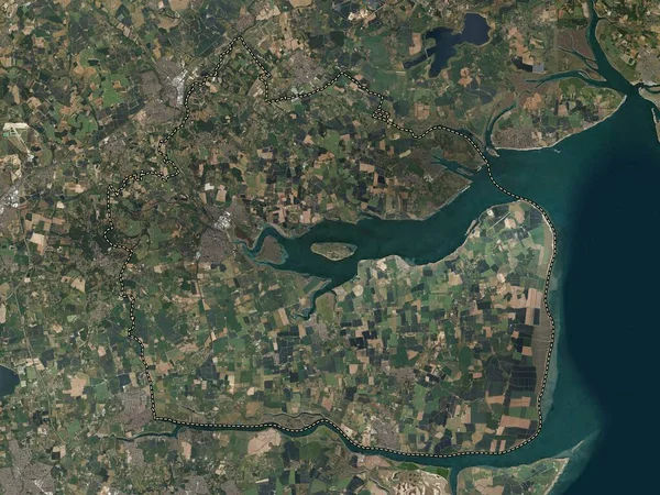 Maldon Nemetropolitní Okres Anglie Velká Británie Satelitní Mapa Vysokým Rozlišením — Stock fotografie