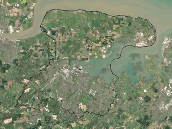 梅德威 英格兰的统一权威 低分辨率卫星地图 — 图库照片