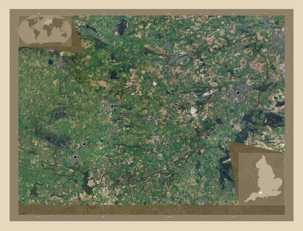 Мендіп Нестоличний Район Англії Велика Британія Супутникова Карта Високої Роздільної — стокове фото