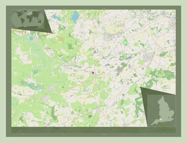 Mendip Μητροπολιτική Περιφέρεια Αγγλίας Μεγάλης Βρετανίας Χάρτης Του Δρόμου Γωνιακοί — Φωτογραφία Αρχείου