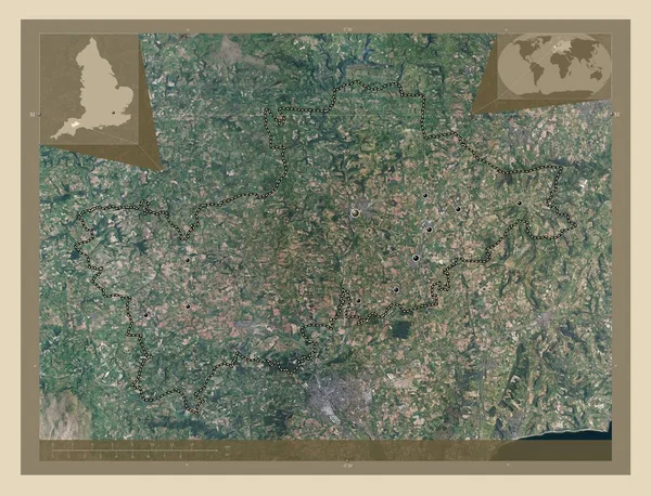 Midden Devon Niet Grootstedelijk District Van Engeland Groot Brittannië Satellietkaart — Stockfoto