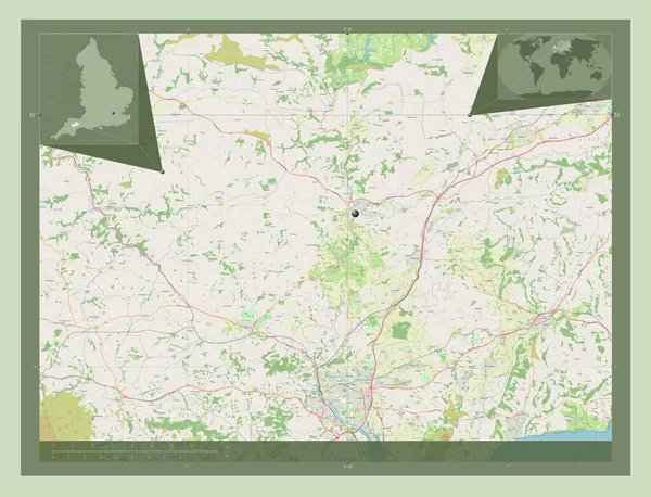 Mid Devon Non Metropolitní Okres Anglie Velká Británie Otevřít Mapu — Stock fotografie
