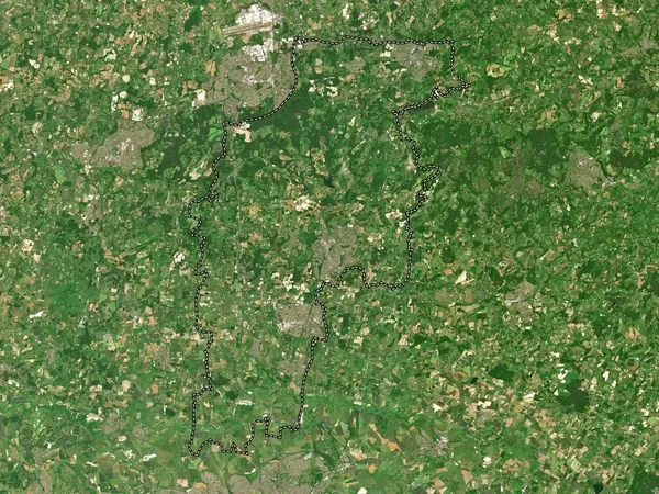 Mid Sussex Englands Icke Storstadsdistrikt Storbritannien Lågupplöst Satellitkarta — Stockfoto