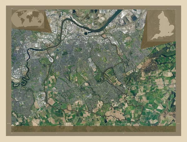 Мидлсбро Унитарный Орган Англии Великобритания Спутниковая Карта Высокого Разрешения Места — стоковое фото