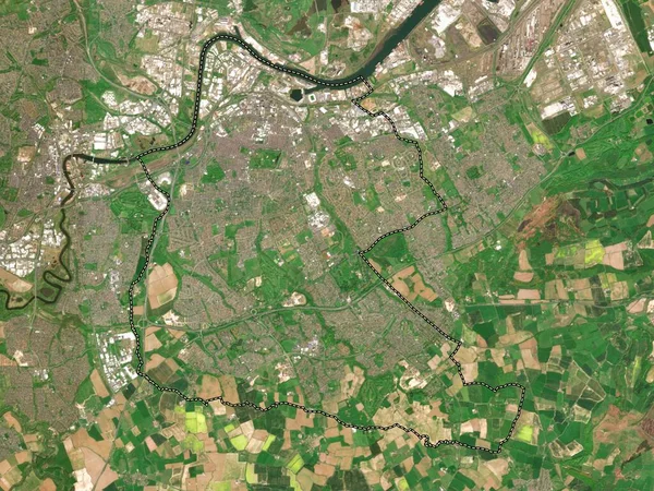 Middlesbrough Autoridad Unitaria Inglaterra Gran Bretaña Mapa Satelital Baja Resolución —  Fotos de Stock