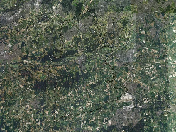 Mole Valley Nicht Metropolregion Von England Großbritannien Hochauflösende Satellitenkarte — Stockfoto