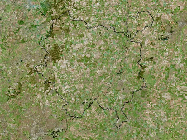 Newark Sherwood Distrito Não Metropolitano Inglaterra Grã Bretanha Mapa Satélite — Fotografia de Stock