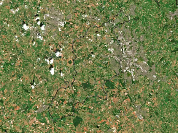 Newcastle Lyme Distrito Metropolitano Inglaterra Gran Bretaña Mapa Satelital Baja —  Fotos de Stock
