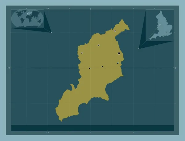 Newcastle Lyme Nicht Metropolregion Von England Großbritannien Einfarbige Form Standorte — Stockfoto