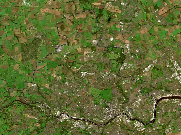 Newcastle Tyne Správní Hrabství Anglie Velká Británie Satelitní Mapa Nízkým — Stock fotografie