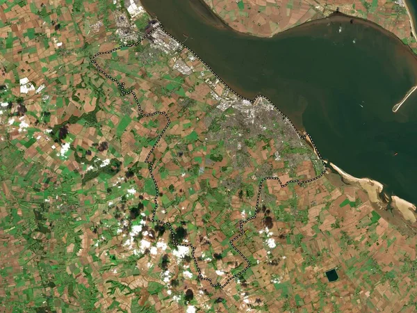 North East Lincolnshire Enhetlig Auktoritet England Storbritannien Lågupplöst Satellitkarta — Stockfoto