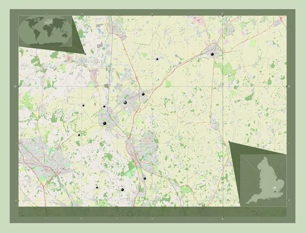 North Hertfordshire Distrito Não Metropolitano Inglaterra Grã Bretanha Abrir Mapa — Fotografia de Stock