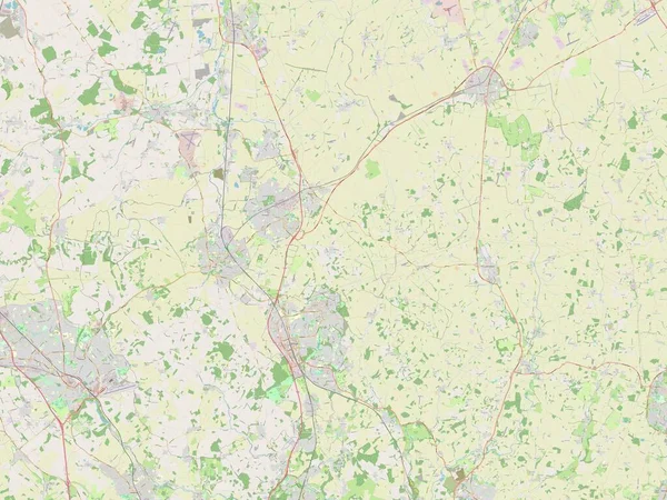 North Hertfordshire Distrito Metropolitano Inglaterra Gran Bretaña Mapa Calle Abierto —  Fotos de Stock