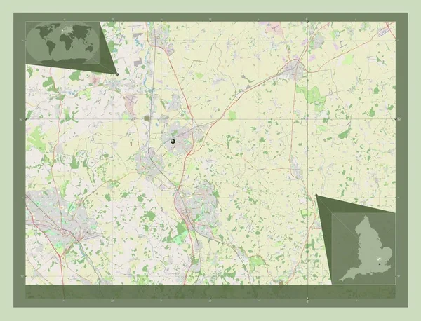 North Hertfordshire Distretto Non Metropolitano Dell Inghilterra Gran Bretagna Mappa — Foto Stock