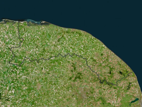 North Norfolk Distrito Metropolitano Inglaterra Gran Bretaña Mapa Satélite Alta — Foto de Stock