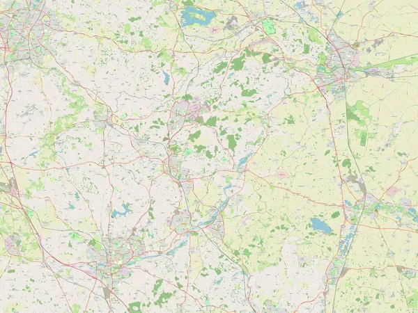 North Northamptonshire Autoridad Unitaria Inglaterra Gran Bretaña Mapa Calle Abierto —  Fotos de Stock