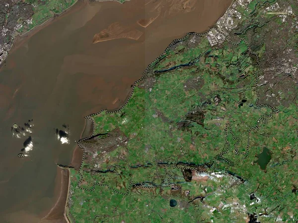 North Somerset Enhetlig Auktoritet England Storbritannien Lågupplöst Satellitkarta — Stockfoto