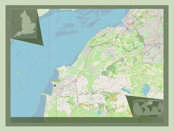 North Somerset Autoridade Unitária Inglaterra Grã Bretanha Abrir Mapa Rua — Fotografia de Stock