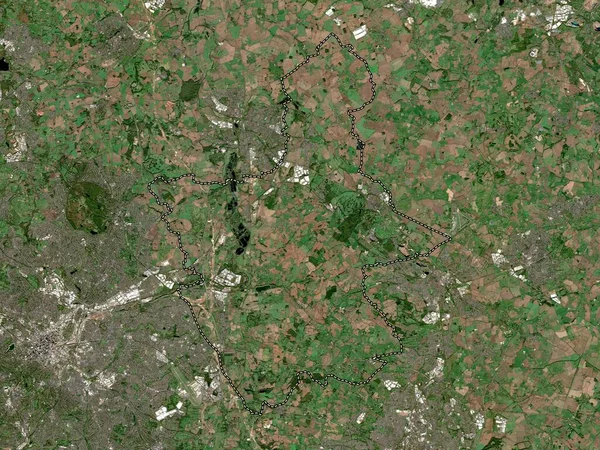 North Warwickshire Distrito Metropolitano Inglaterra Gran Bretaña Mapa Satelital Baja —  Fotos de Stock