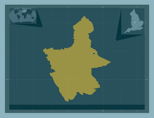North Warwickshire Englands Icke Storstadsdistrikt Storbritannien Fast Färgform Hjälpkartor För — Stockfoto