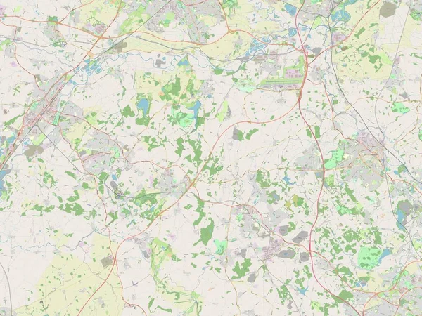 North West Leicestershire Μητροπολιτική Περιφέρεια Αγγλίας Μεγάλης Βρετανίας Άνοιγμα Χάρτη — Φωτογραφία Αρχείου