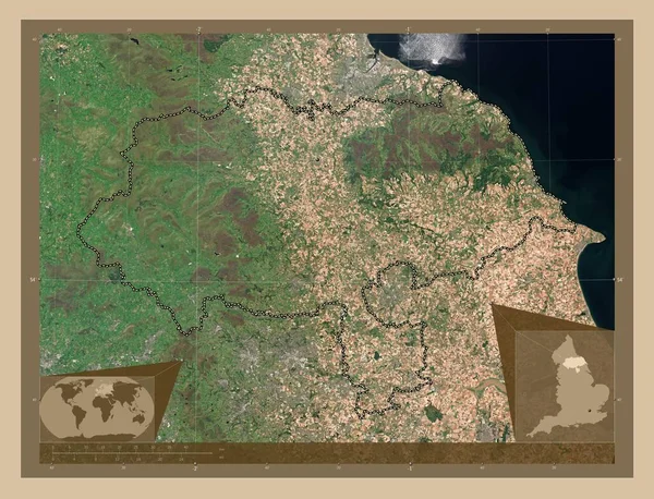Severní Yorkshire Správní Okres Anglie Velká Británie Satelitní Mapa Nízkým — Stock fotografie