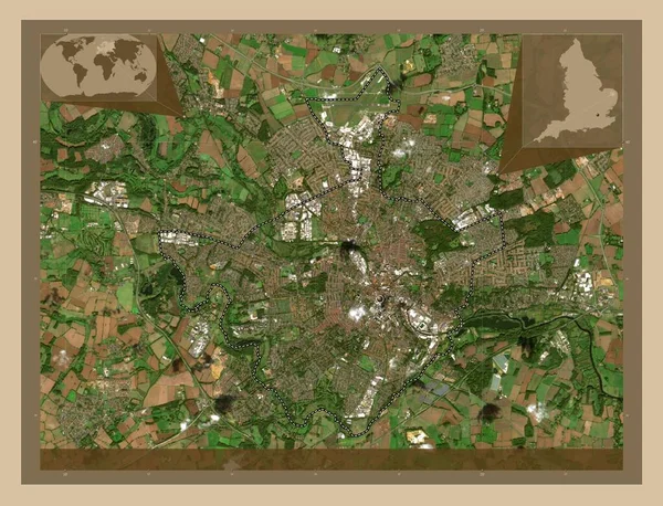Norwich Nemetropolitní Okres Anglie Velká Británie Satelitní Mapa Nízkým Rozlišením — Stock fotografie
