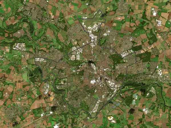 Норвич Необитаемый Район Англии Великобритания Карта Низкого Разрешения — стоковое фото