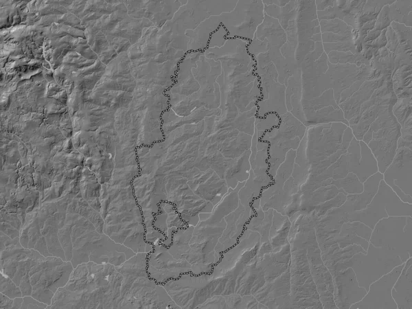 Ноттингхэмшир Административный Округ Англии Великобритания Карта Высот Билевеля Озерами Реками — стоковое фото