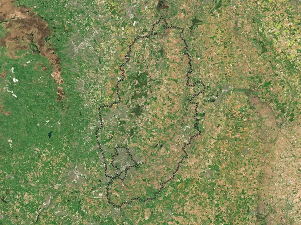 Nottinghamshire Administrative County England Great Britain Low Resolution Satellite Map — Stock Photo, Image