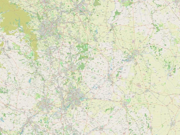 Ноттінгемшир Адміністративний Округ Англії Велика Британія Відкрита Карта Вулиць — стокове фото