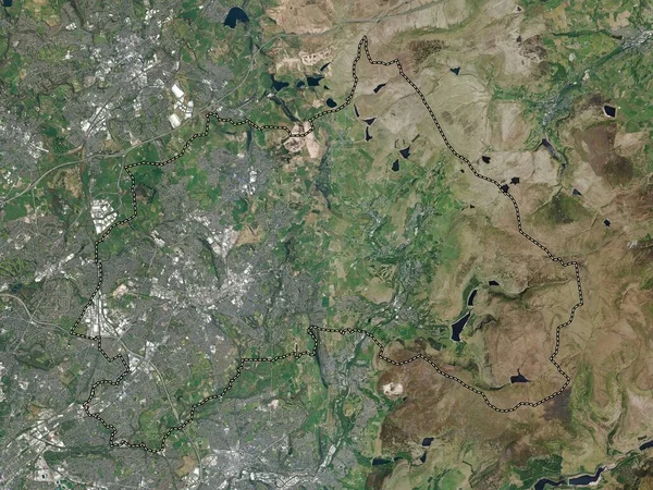 奥尔德姆 英格兰的行政区划 大不列颠 高分辨率卫星地图 — 图库照片