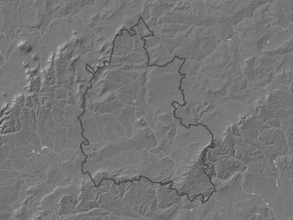 Oxfordshire Hrabstwo Administracyjne Anglii Wielka Brytania Dwupoziomowa Mapa Wysokości Jeziorami — Zdjęcie stockowe