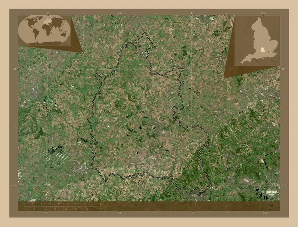 Oxfordshire Διοικητική Περιφέρεια Αγγλίας Μεγάλης Βρετανίας Δορυφορικός Χάρτης Χαμηλής Ανάλυσης — Φωτογραφία Αρχείου