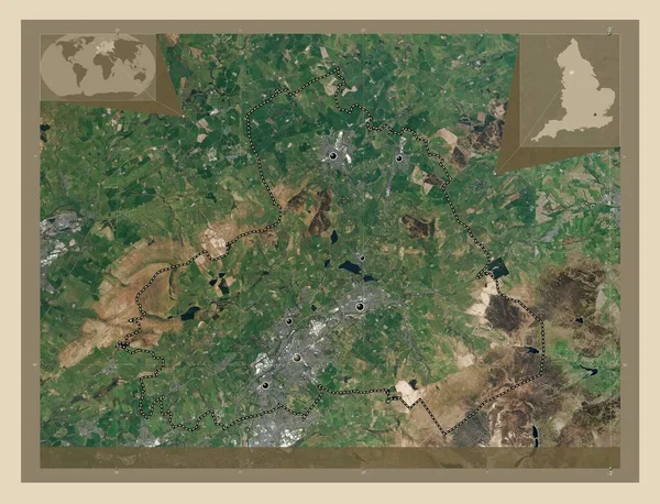Pendle Μητροπολιτική Περιοχή Της Αγγλίας Μεγάλη Βρετανία Υψηλής Ανάλυσης Δορυφορικός — Φωτογραφία Αρχείου