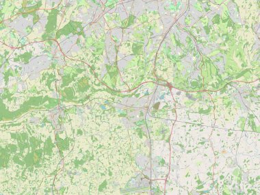 Hükümdarlık ve Banstead, İngiltere 'nin metropolitan olmayan bölgesi - Büyük Britanya. Açık Sokak Haritası