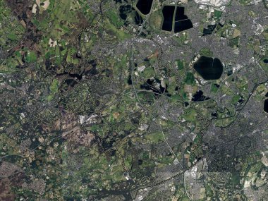 Runnymede, İngiltere 'nin metropolitan olmayan bölgesi - Büyük Britanya. Yüksek çözünürlüklü uydu haritası
