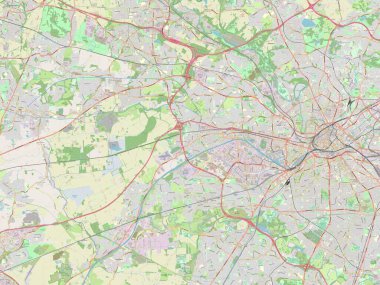Salford, İngiltere 'nin idari ilçesi, Büyük Britanya. Açık Sokak Haritası