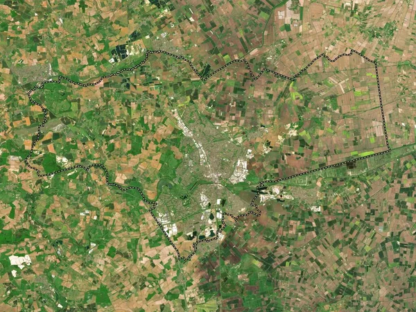 Staden Peterborough Enhetlig Myndighet England Storbritannien Lågupplöst Satellitkarta — Stockfoto