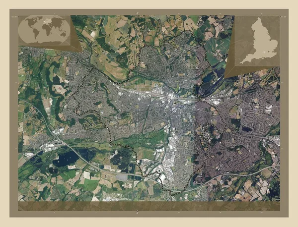 Čtení Správní Okres Anglie Velká Británie Satelitní Mapa Vysokým Rozlišením — Stock fotografie