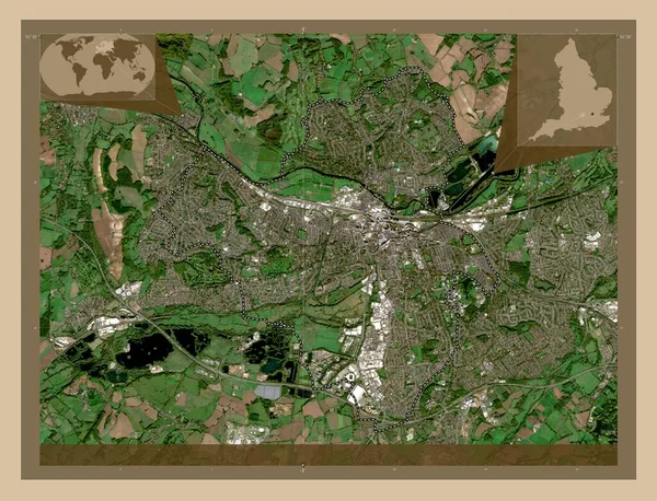 Čtení Správní Okres Anglie Velká Británie Satelitní Mapa Nízkým Rozlišením — Stock fotografie