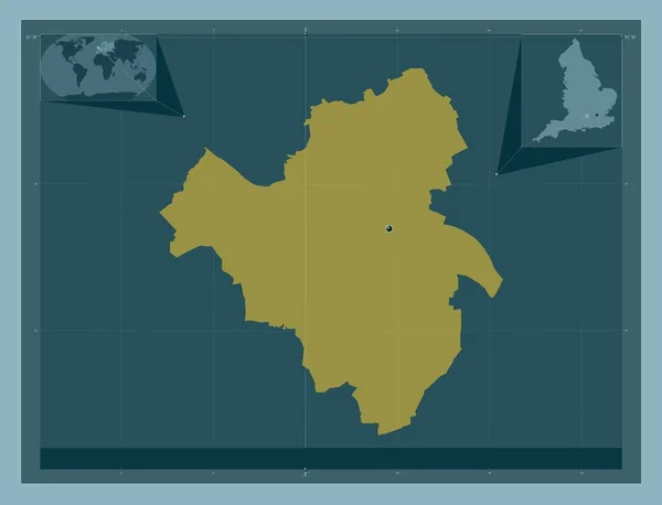 Läsa Administrativa Grevskapet England Storbritannien Fast Färgform Hjälpkartor För Hörnen — Stockfoto