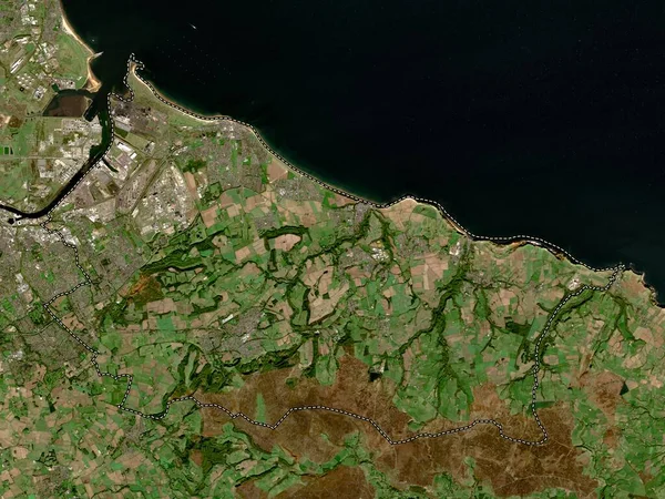 Redcar Och Cleveland Enhetlig Auktoritet England Storbritannien Lågupplöst Satellitkarta — Stockfoto