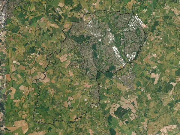 Redditch Distrito Não Metropolitano Inglaterra Grã Bretanha Mapa Satélite Alta — Fotografia de Stock