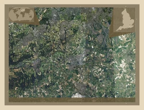 Reigate Banstead Niemetropolitalna Dzielnica Anglii Wielka Brytania Mapa Satelity Wysokiej — Zdjęcie stockowe
