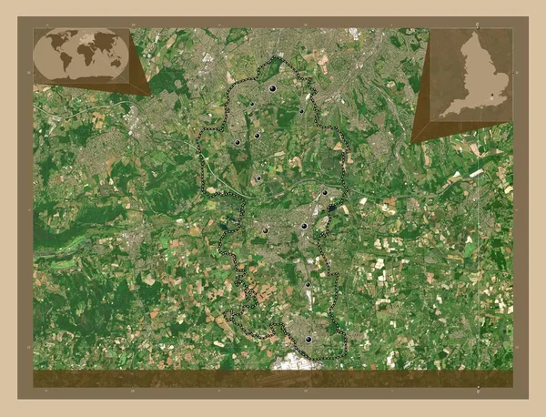 Reigate Banstead Distrito Não Metropolitano Inglaterra Grã Bretanha Mapa Satélite — Fotografia de Stock