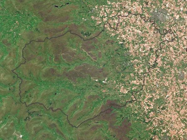 Richmondshire District Non Métropolitain Angleterre Grande Bretagne Carte Satellite Basse — Photo