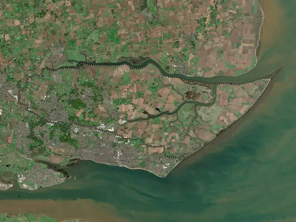 Rochford Englands Icke Storstadsdistrikt Storbritannien Lågupplöst Satellitkarta — Stockfoto