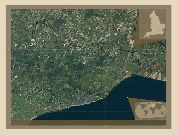 Rother Μητροπολιτική Περιοχή Της Αγγλίας Μεγάλη Βρετανία Υψηλής Ανάλυσης Δορυφορικός — Φωτογραφία Αρχείου